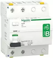 Schneider Liekamosios srovės grandinės pertraukiklis Acti9 2P 25A 0,03A tipas B-EV iID-25-2-30-B-EV 25A A9Z51225