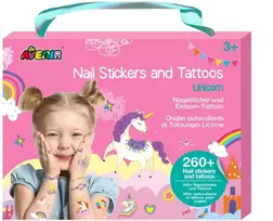 Avenir 230+ nagų lipdukų ir tatuiruočių „Vienaragiai“