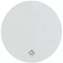 Viengubas klavišas jungikliui Berker R.1/R.3, Spalva Balta