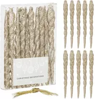 Kalėdiniai eglutės papuošimai Springos 12 cm, auksiniai