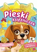 A4 spalvinimo puslapis Blizgučių magija. Princesės šunys. Tofi STICKERS SKRZAT 075809