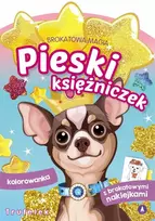 A4 spalvinimo puslapis Blizgučių magija. Princesės šunys. Trufflek STICKERS SKRZAT 075816