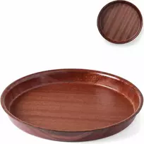Hendi Neslystantis medinis padavėjo padėklas gili su rantem - apvalaus skersmens. 42 cm
