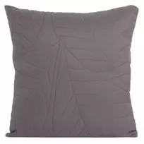 Eurofirany DESIGN 91 BONI / 6 Pagalvės užvalkalas su karšto spaudimo būdu įspaustu lapų raštu, 40X40 cm, spalva: grafito