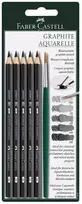 Akvareliniai pieštukai Faber-Castell Aquarelle, 5vnt + teptukas