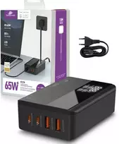 Spacetronik GaN pakrovėjas 65W, LED, PD QC3.0, USB - 4 prievadai