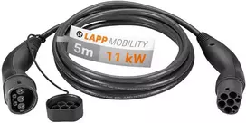 Kabelis EV PHEV Type 2 LAPP 11kW 20A juoda 5m