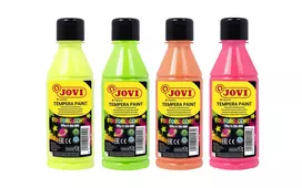 Tempera dažai JOVI, 250ml, oranžinės sp., fosforiniai