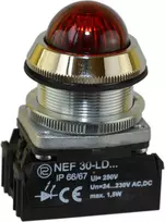 Promet Signalinė lemputė 30mm raudona 24 - 230V AC / DC (W0-LDU1-NEF30LDS C)