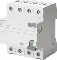Siemens Liekamosios srovės grandinės pertraukiklis 4P 25A 0,03A tipas A 5SV3342-6