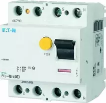 Eaton Liekamosios srovės grandinės pertraukiklis 4P 40A 0,3A tipas A PF6-40/4/03-A 112935