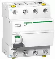 Schneider Electric Schneider Liekamosios srovės grandinės pertraukiklis iID 4P 63A 0,3A AC A9Z14463