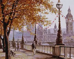 Ideyka Tapyba pagal skaičius - Ruduo Londonas 40x50cm