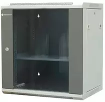 EMITERNET Atskira pakabinama spintelė 19" 12U, skardos/stiklo durys, 600×450×635mm plotis/gylis/aukštis EM/AP6412