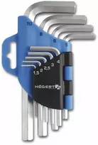 Hogert Technik 9 dalių šešiakampių raktų rinkinys, CrV plienas