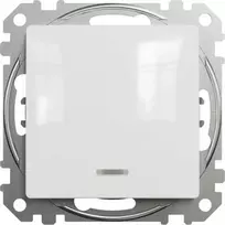 Schneider Electric Mygtukinis jungiklis SCHNEIDER Sedna Desing, su lempute,10A, baltas; SDD111111L