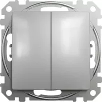 Schneider Electric Sedna Design, Dvigubas mygtukas, sidabrinis aliuminis