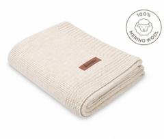 Merino vilnos pledas kūdikiui "MERINO" 90X75 light beige