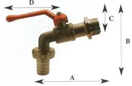 Color_Tap Sodo čiaupas TDM Brass, 3/4"