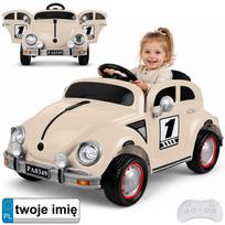 Baterijomis varomas automobilis vaikams, bežinis retro, supimo efektas, PA0349