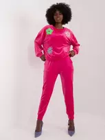 Italy Moda Laisvalaikio kostiumas moterims -DHJ-KMPL-8655.05-fuksija