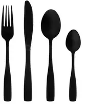Stalo įrankių rinkinys Maku Kitchen Life Basic, matinis juodas, 16 vnt.