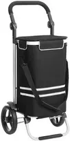 Songmics Pirkinių vežimėlis 35 L juodas