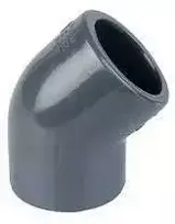 PVC 45 laipsnių alkūnė 1" vidinis sriegis