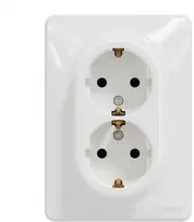 Dvivietis kištukinis lizdas SCHNEIDER SEDNA DESIGN,baltos sp