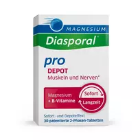 MAGNESIUM DIASPORAL Pro Depot raumenims ir nervams skirtukas. N30