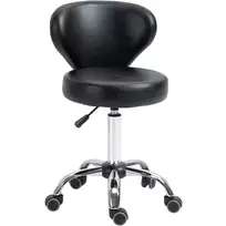 Sukama Darbo Taburetė | Reguliuojamas Aukštis 49-64 cm, Ergonomiškas Atlošas, Chromuotas Metalas