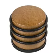 Durų atrama Haushalt DS081CC, 7,1 cm, DIA 6,6 cm, plastikas/guma, ąžuolo spalva.