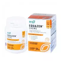 EQUAZEN Chews Braškių skonio kramtomosios kapsulės N60