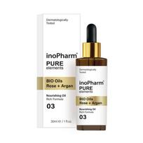 INOPHARM Pure Elements Bio Oils Rose + Argan veido aliejus 30 ml