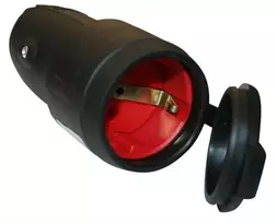 N_L Ilgintuvo lizdas N&L, 3P, 16A, 250V, IP44, juodos spalvos