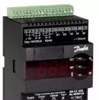 Danfoss AK-CC 350 - Šaldymo įrenginio valdymas, temp., daugiafunkcis, 4 relės, 1f, 2k, 2.3 VA