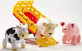 Falk Toys Priekaba su 3 gyvūnais