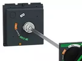 SCHNEIDER ELECTRIC Prailginta sukamoji rankenėlė, „ComPacT NSX 400/630“, juoda rankenėlė, veleno ilgis nuo 209 iki 600 mm, IP55
