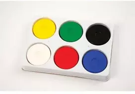 Creativ Akvarelės paletėje su 6 pagrindinėmis spalvomis, kiekvienos spalvos blokelio Ø 57 mm