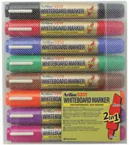 Baltos lentos žymeklis Artline 525T 2 viename 8 vnt. rinkinys