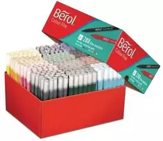 Newell Pluošto žymekliai Berol Colourfine, 288 įvairių spalvų pakuotėje