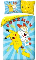 MCU Pokemon Pikachu ir Scorbunny patalynė - 100 procentų medvilnė