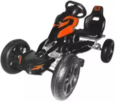 „MegaLeg“ pedalinis gokartas, oranžinis, vaikams nuo 4 iki 10 metų