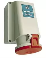 Walther Design Sieninis lizdas CEE 5P 63A 380V H6 IP44 raudonas
