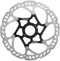 SWISSSTOP Rotor Catalyst CenterLock 203 mm Dviejų dalių konstrukcija – 7075-T6 aliuminio voras ir SUS410 nerūdijančio plieno stabdžiai