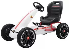 Megaleg Abarth pedalinis GoKart 3-8 metų vaikams, baltas
