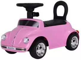 Megaleg VW Beetle Classic Walker su odine sėdyne, rožinės spalvos