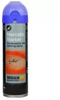 dva „Mercalin“ žymėjimo purškiklis 500 ml – FLUO mėlynas, skirtas asfaltui, betonui, žolei, žvyrui, medienai, akmeniui ir ledui