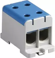 Ensto Dvigubas 1 poliaus laido gnybtas, 4 jungtys, mėlynas, 35-150 mm² varis/aliuminis, priveržimo momentas 20 Nm (35-95 mm²), 30 Nm (120-150 mm²)