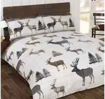 MCU Kalėdinė patalynė „Deer“ 135x200cm, natūrali